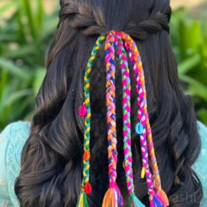 rass leela hair braids (10 inches long) with rubber bands