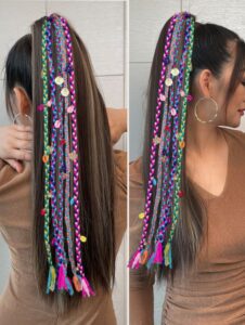 pnytail navratri hair tassel