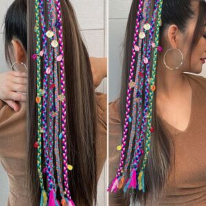 pnytail navratri hair tassel