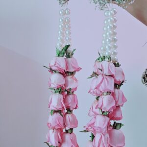fresh pink rose floral kaleera for brides
