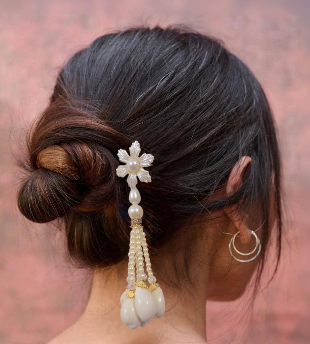 seepi handmade pearl flower & shell juda pin
