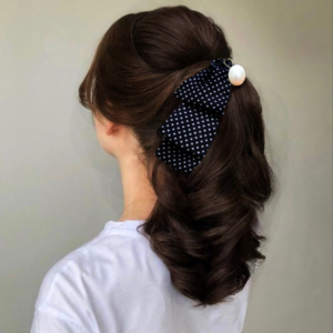 bindia polka dot butterfly ruffle frill banana clip