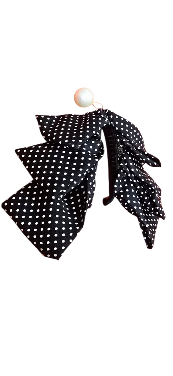 bindia polka dot butterfly ruffle frill banana clip