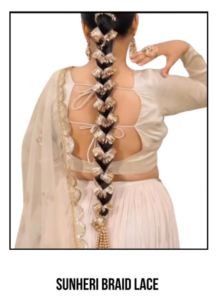 sunheri braid lace handmade premium hair braid lace paranda for wedding ready braids