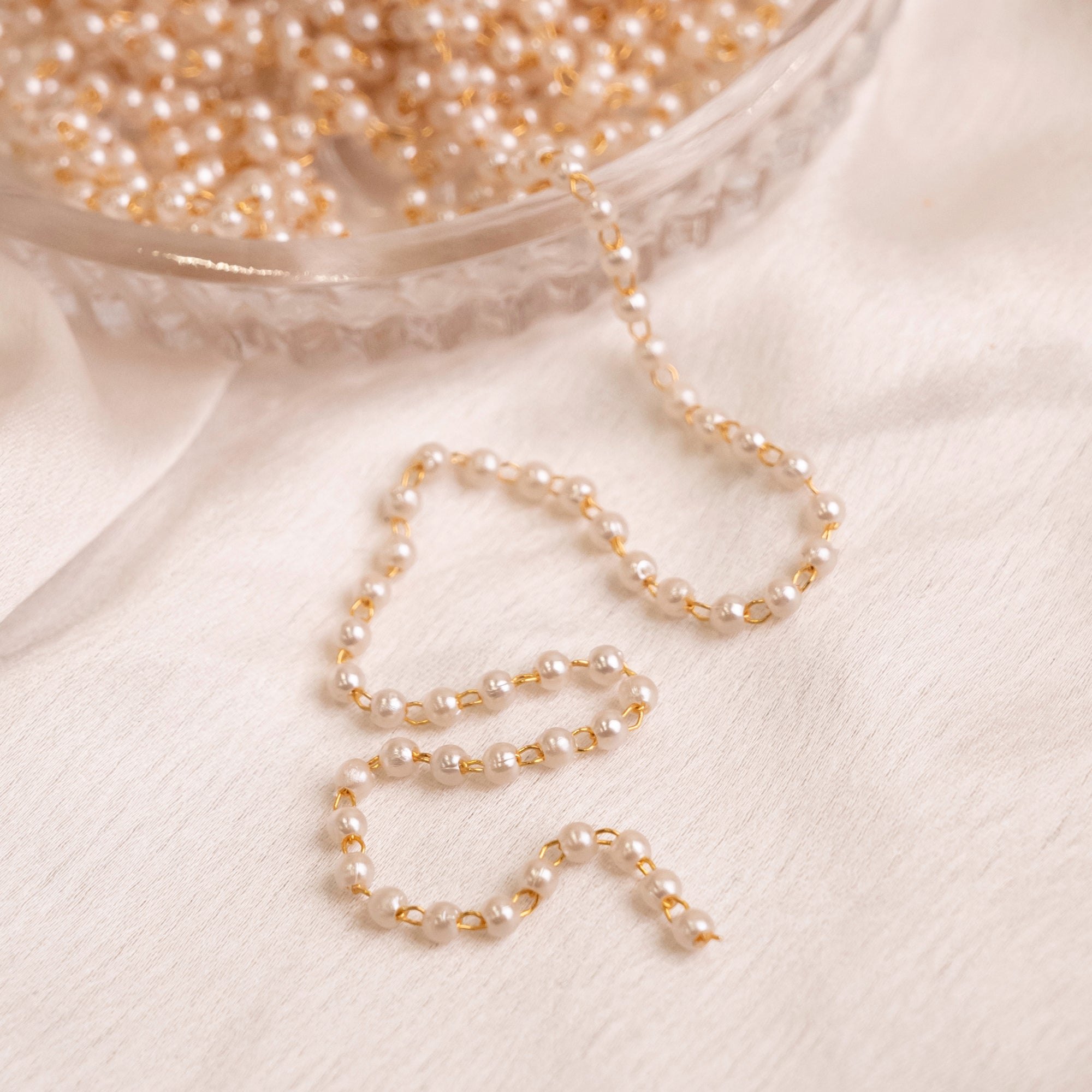 noor pearl and coin braid drape
